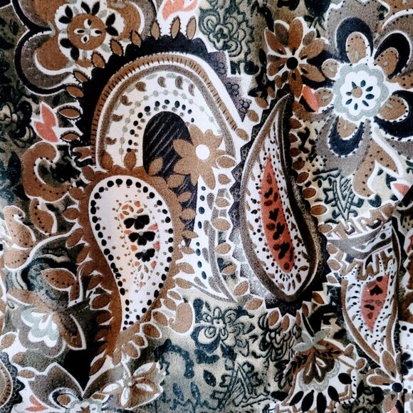 EUC THREE Piece Light Suede Pantsuit Sz 14 GORGEOUS VERSATILITY w/Paisley Tank - Picture 16 of 16